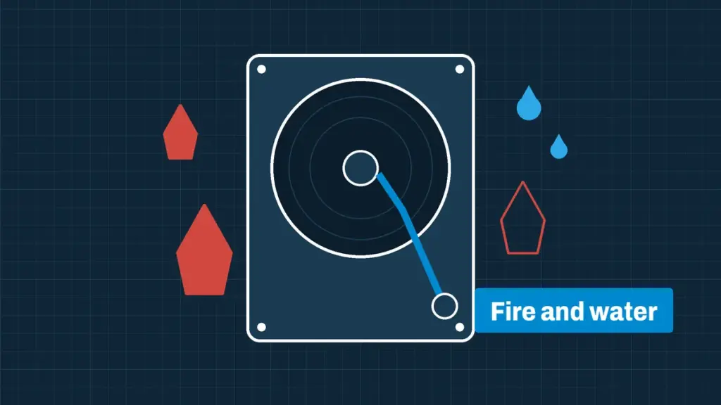 Illustration: Fire and Water Damaged Drive Recovery